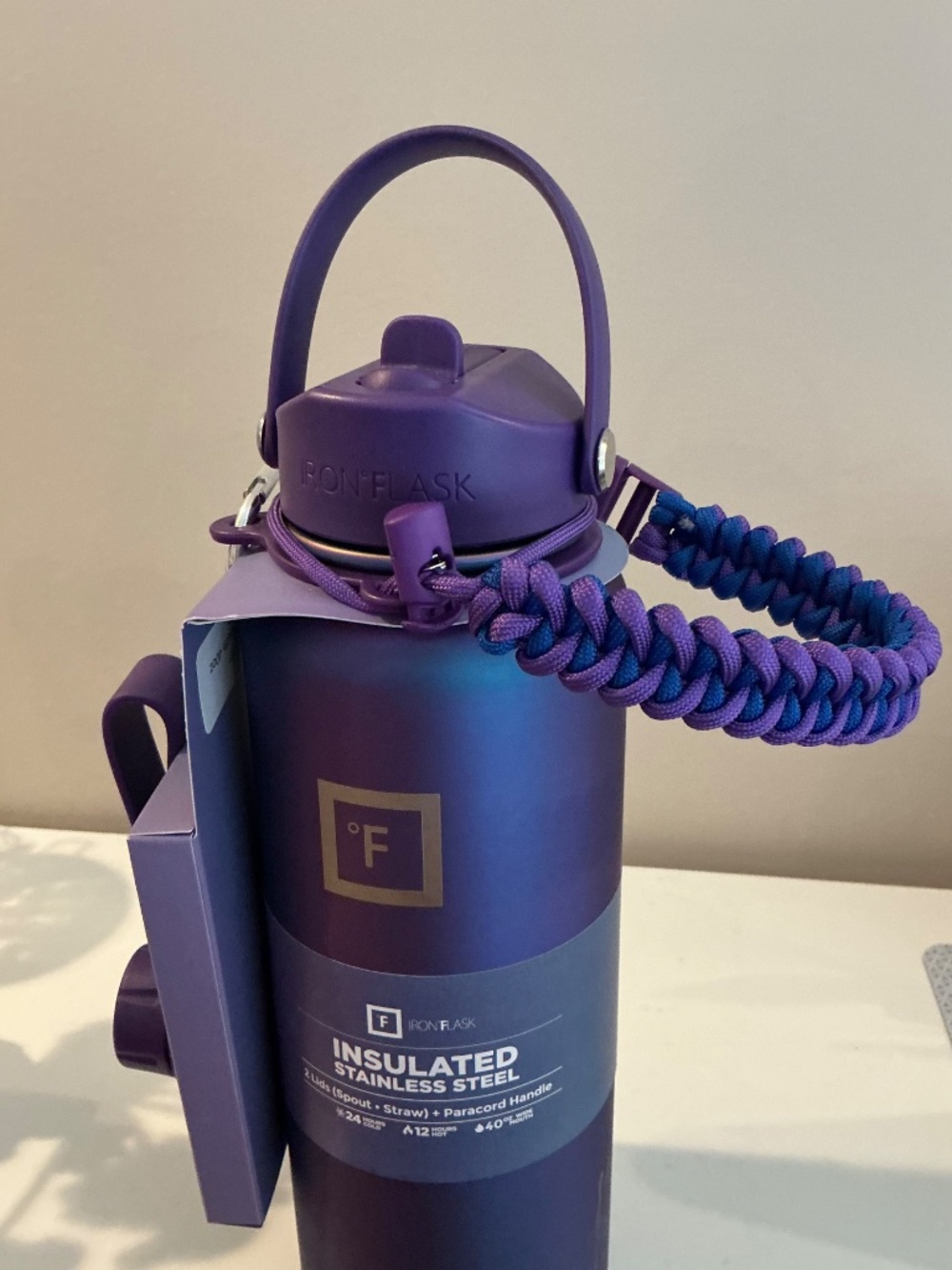 NWT Fahrenheit Iron Flask 40 ounce Deep Purple - Picture 5 of 5